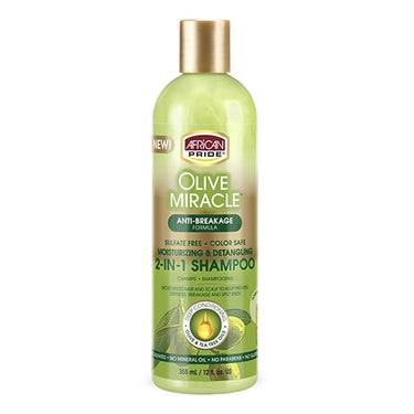 AFRICAN PRIDE Olive Miracle 2-In-1 Shampoo & Conditioner (12oz)
Sareya Beauty Supply Store in Calgary Alberta Canada